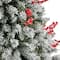 6ft. Pre-Lit Snow Tipped Norwegian Fir Artificial Christmas Tree, White LED Lights